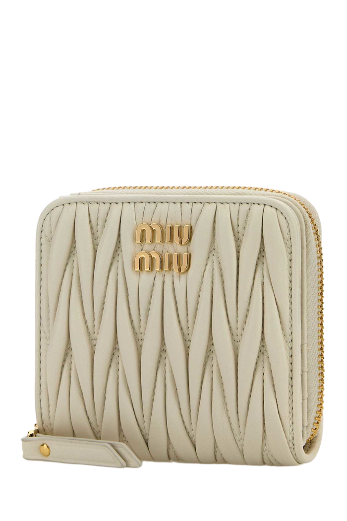 White Nappa Leather Wallet Bianco Portafogli