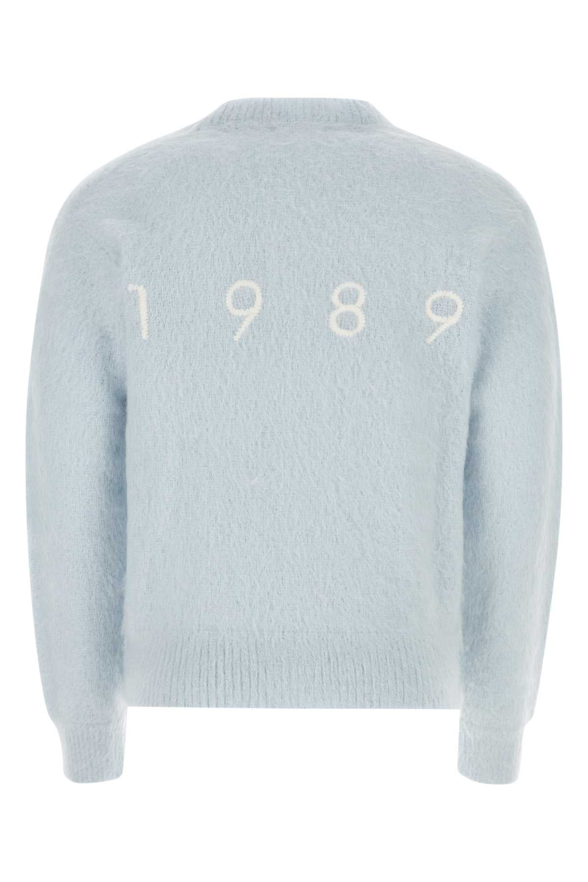 Pastel Light Blue Mohair Blend Cardigan Skyblue Exterior: Nylon Wool Maglieria
