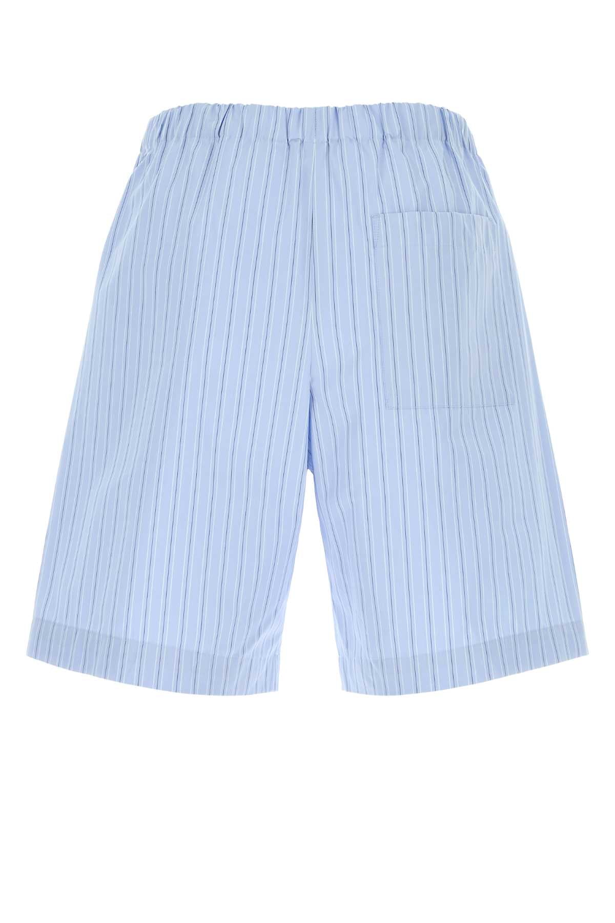 Embroidered Opini Piperi Bermuda Shorts Lightblue