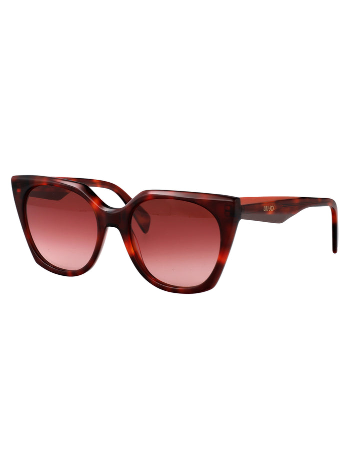Lj813s 640 Red Tortoise Acetate Sunglasses