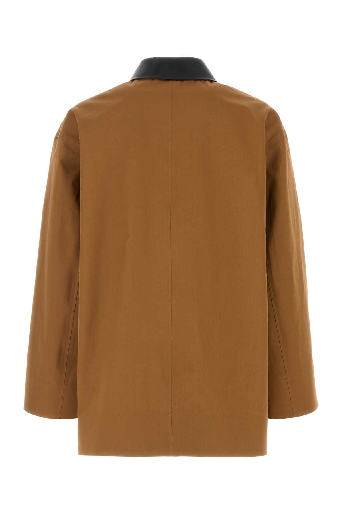 Caramel Cotton Trench Coat 224 Exterior: Organic