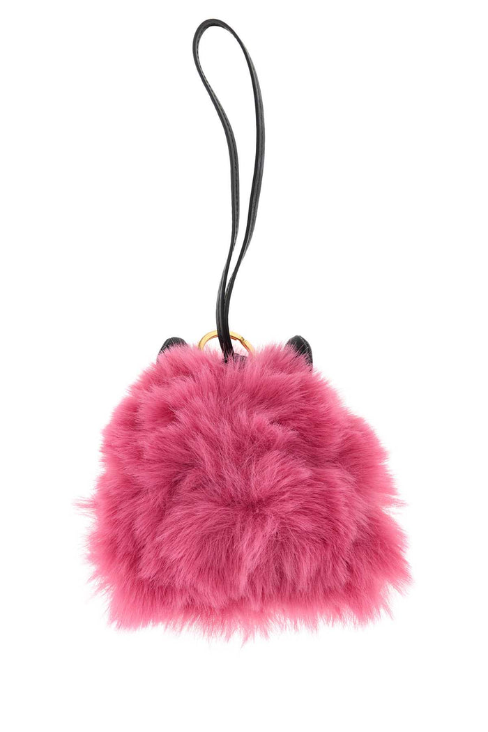 Pink Leather And Fur Key Ring Exterior: Borse A Mano