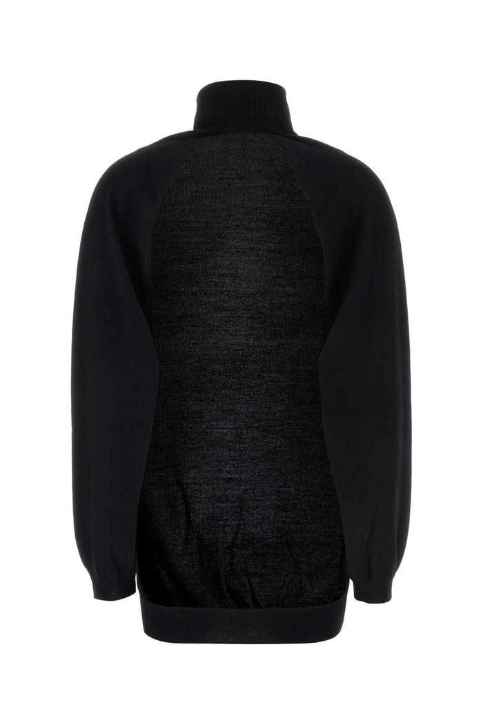Black Wool Sweater Nero Exterior: Virgin Maglieria