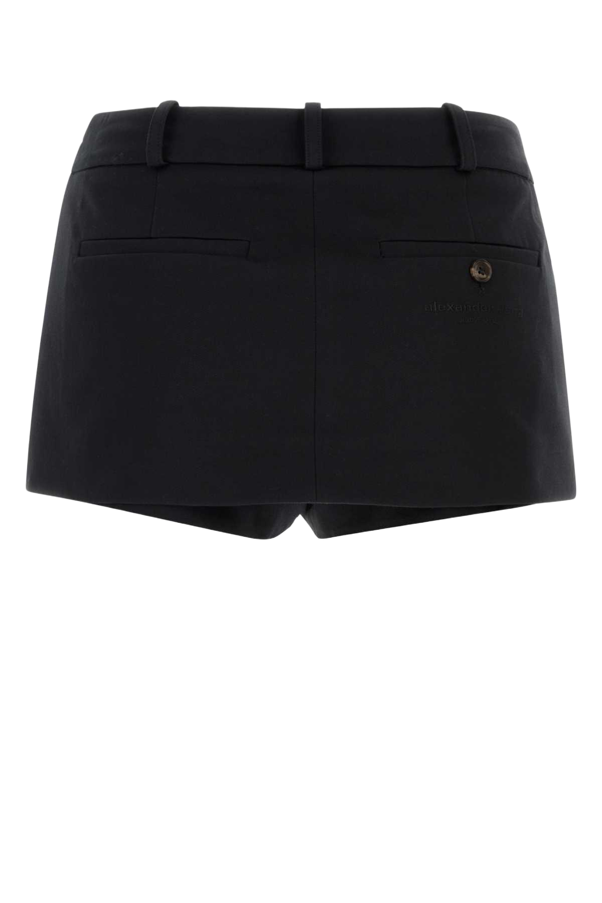 Black Cotton Pant-Skirt Short