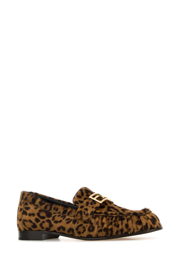 Printed Calf Hair Baguette Loafers Marrone Brown Mocassini