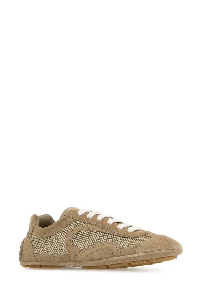 Beige Suede And Mesh Montecarlo Sneakers Deserto