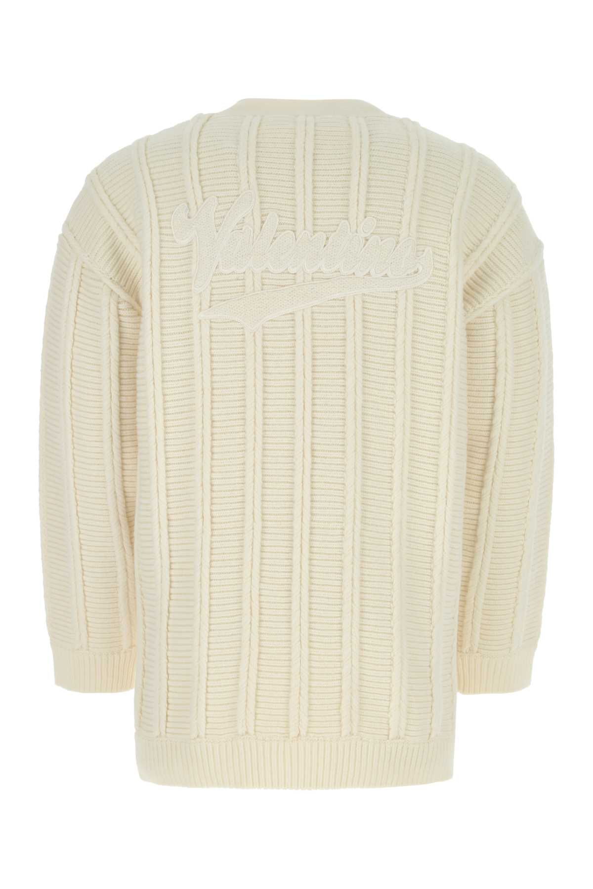 Ivory Wool Cardigan A03 Exterior: Maglieria