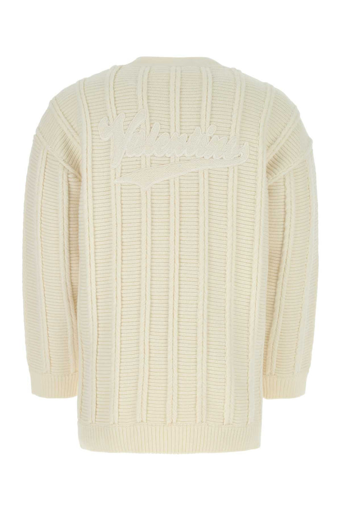 Ivory Wool Cardigan A03 Exterior: Maglieria