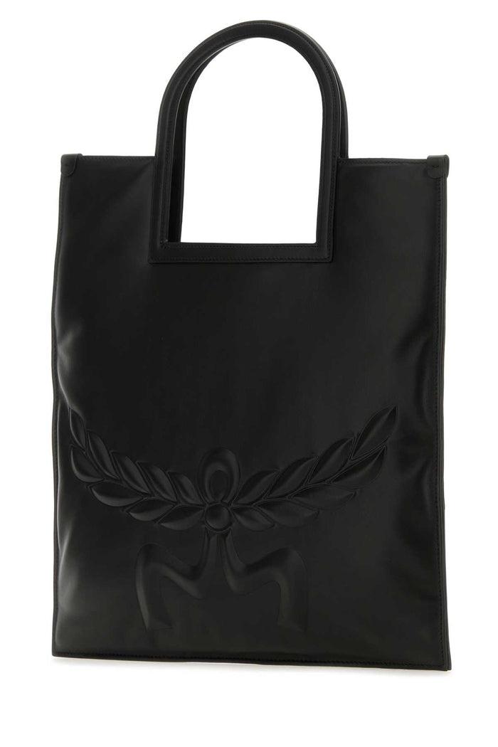 Black Nappa Leather Aren Shopping Bag Borse A Mano