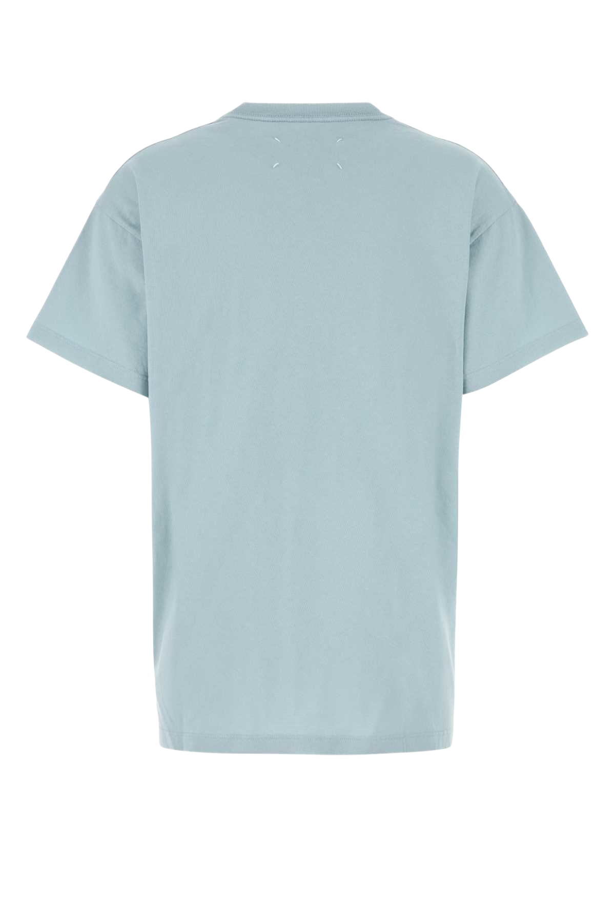 Light Blue Cotton T-Shirt Babyblue Exterior