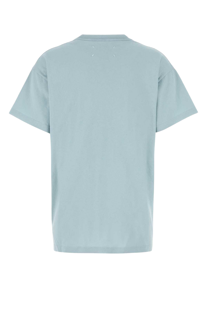 Light Blue Cotton T-Shirt Babyblue Exterior