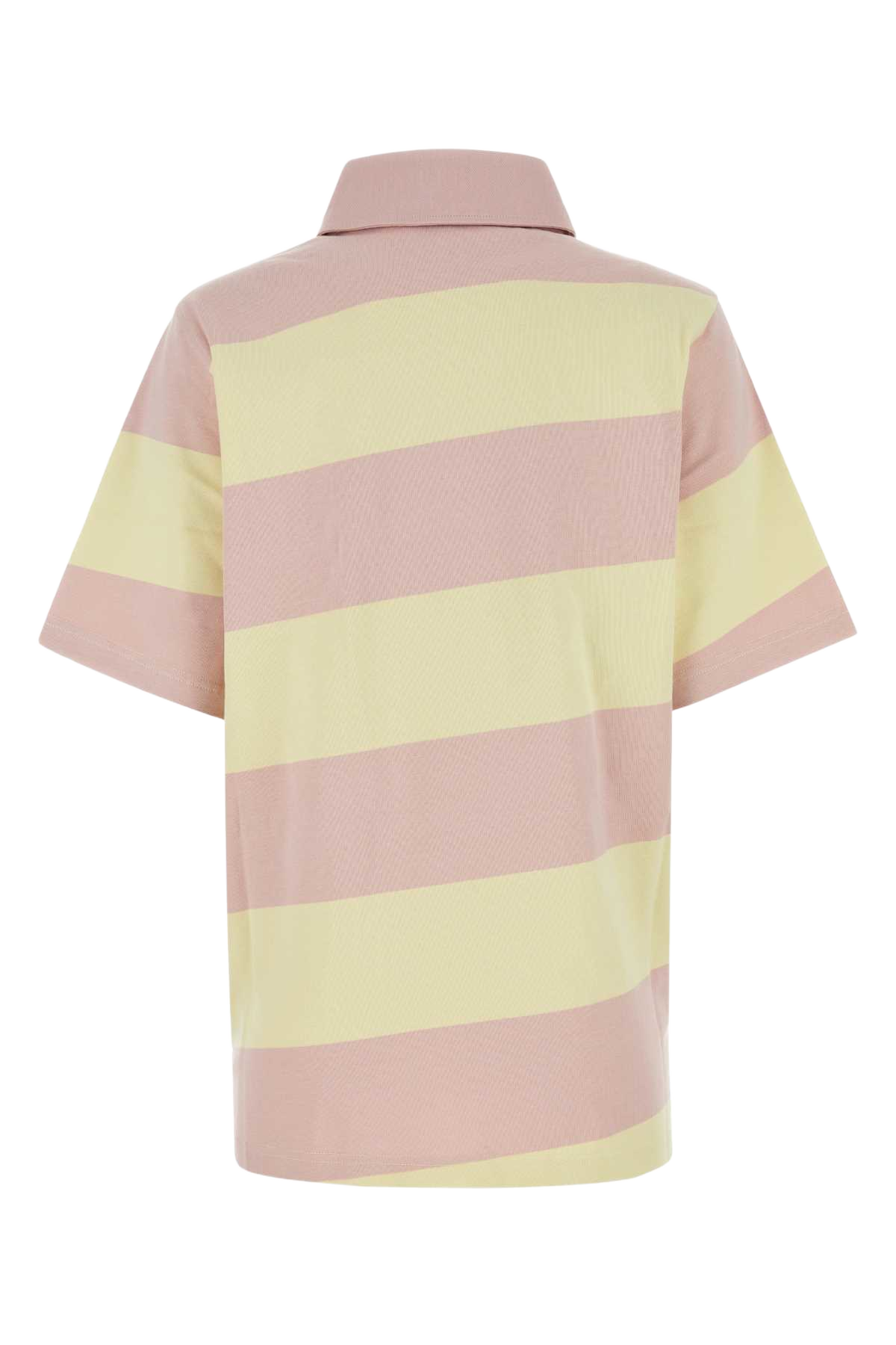 Embroidered Cotton Polo Shirt Cameoippattern Exterior
