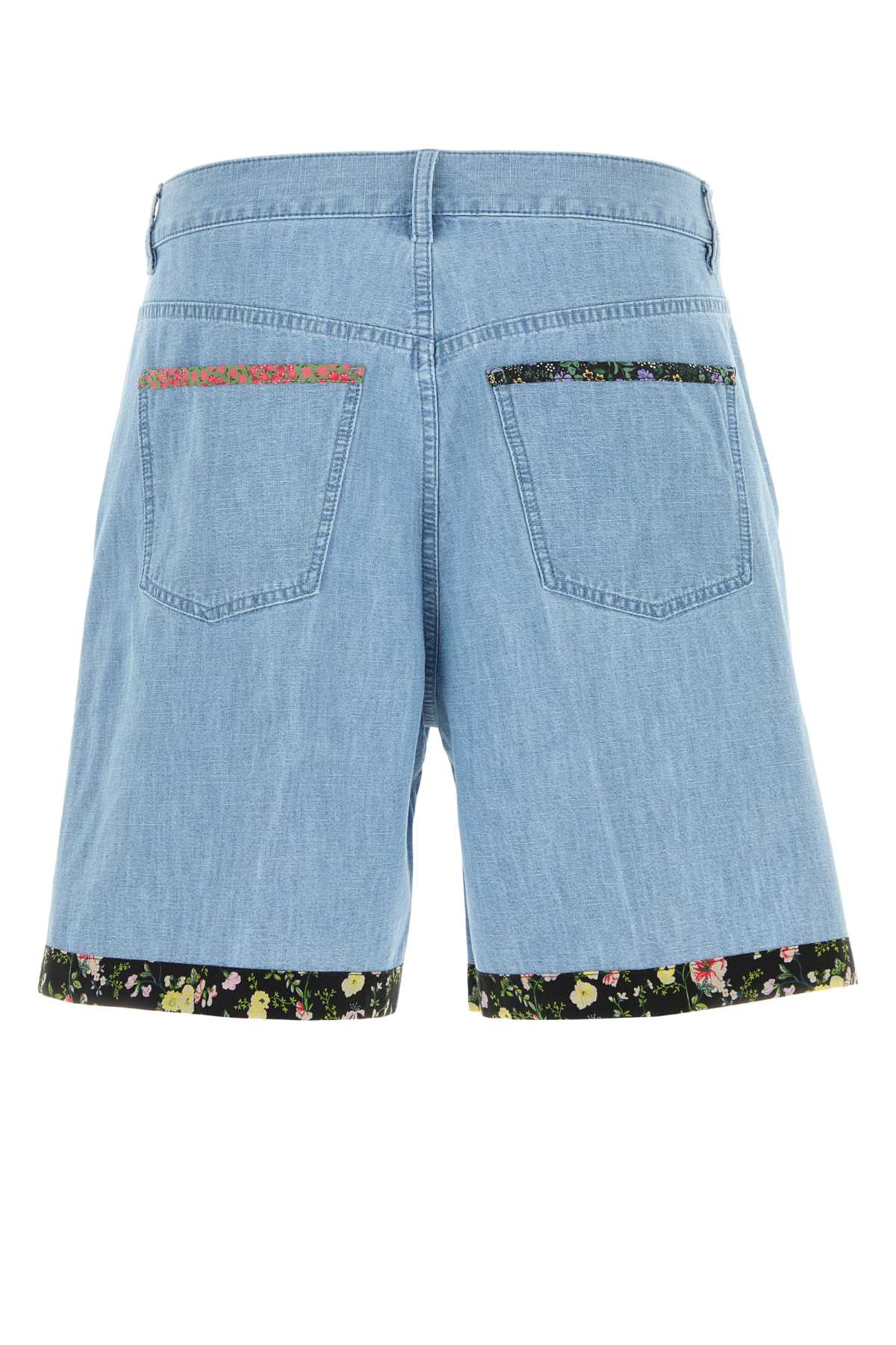 Denim Bermuda Shorts Denimblulavchiaro Exterior: Cotton