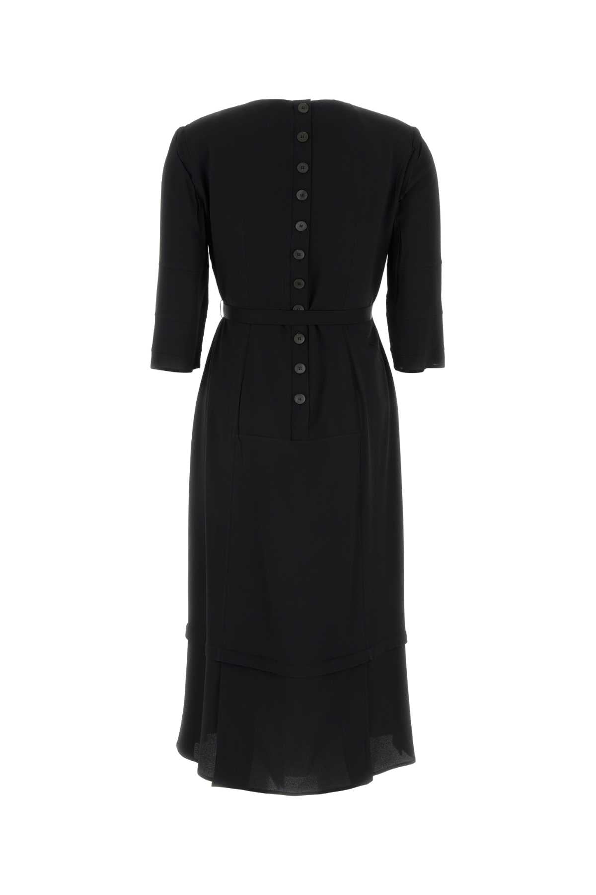 Black Acetate Blend Dress Nero Abiti