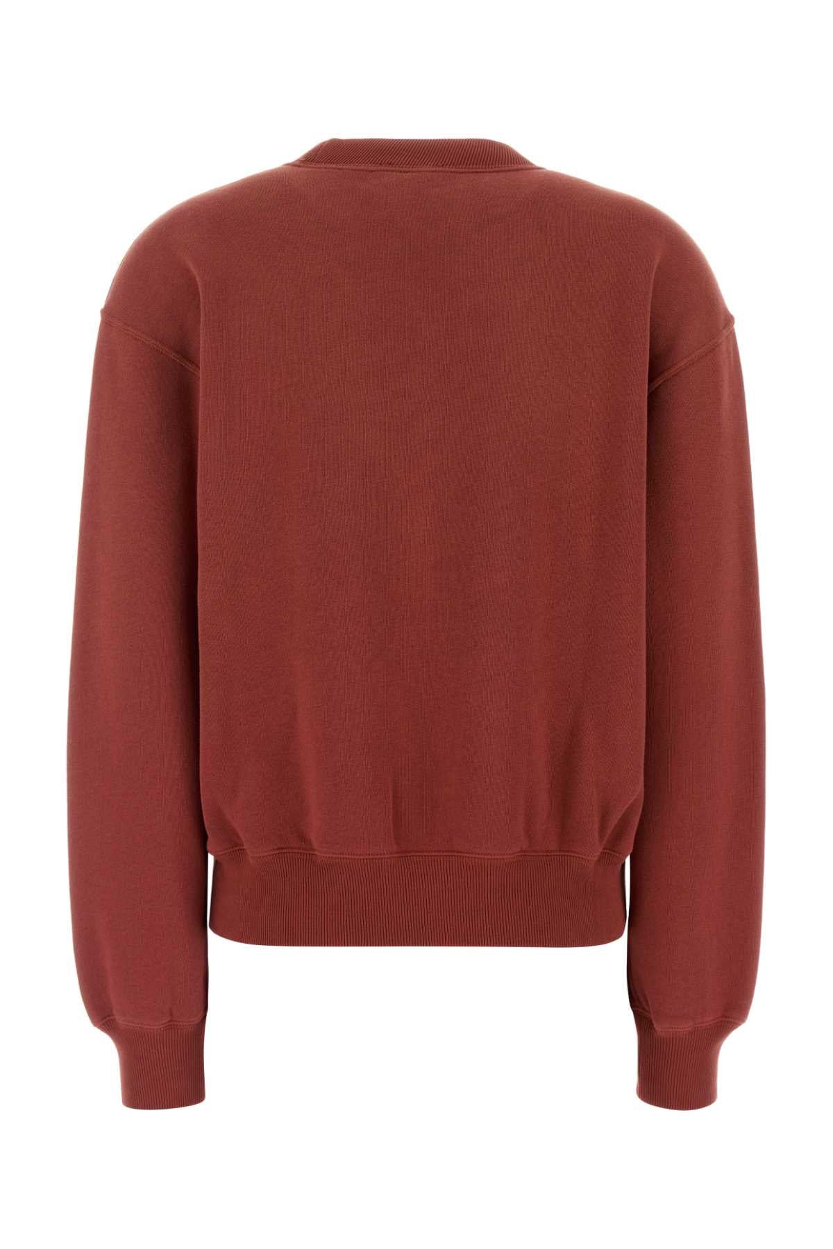 Red Cotton Blend Sweatshirt 500 Exterior: Polyester Felpe
