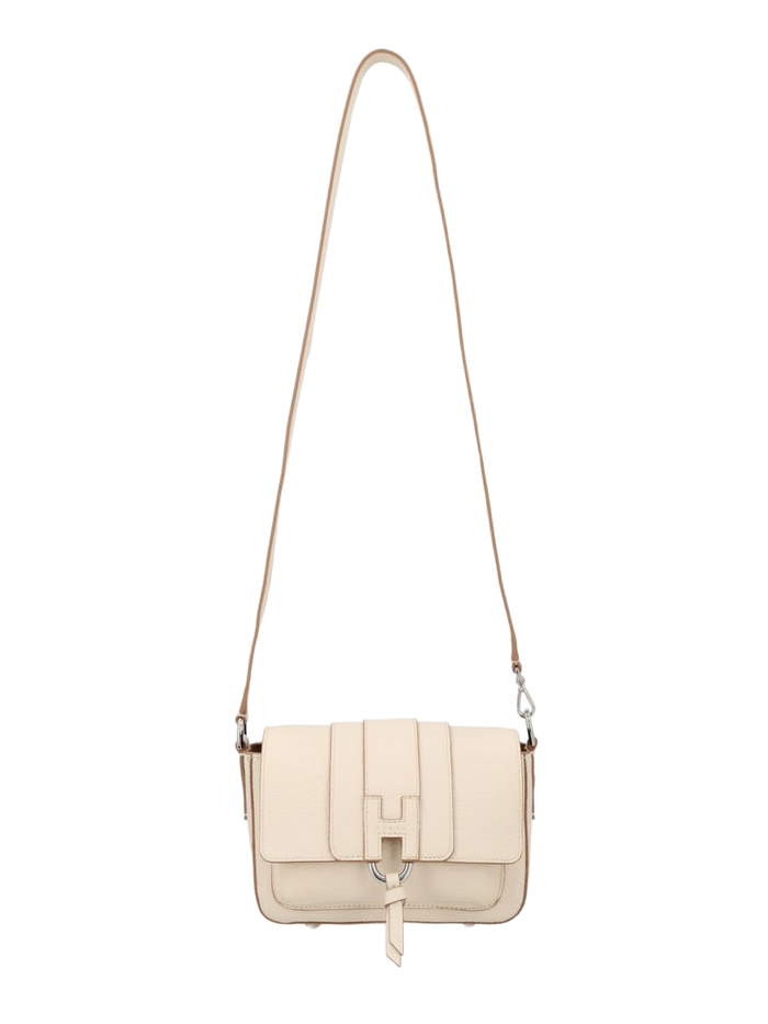 Bag Flap Ivory Calf Leather Shoulder
