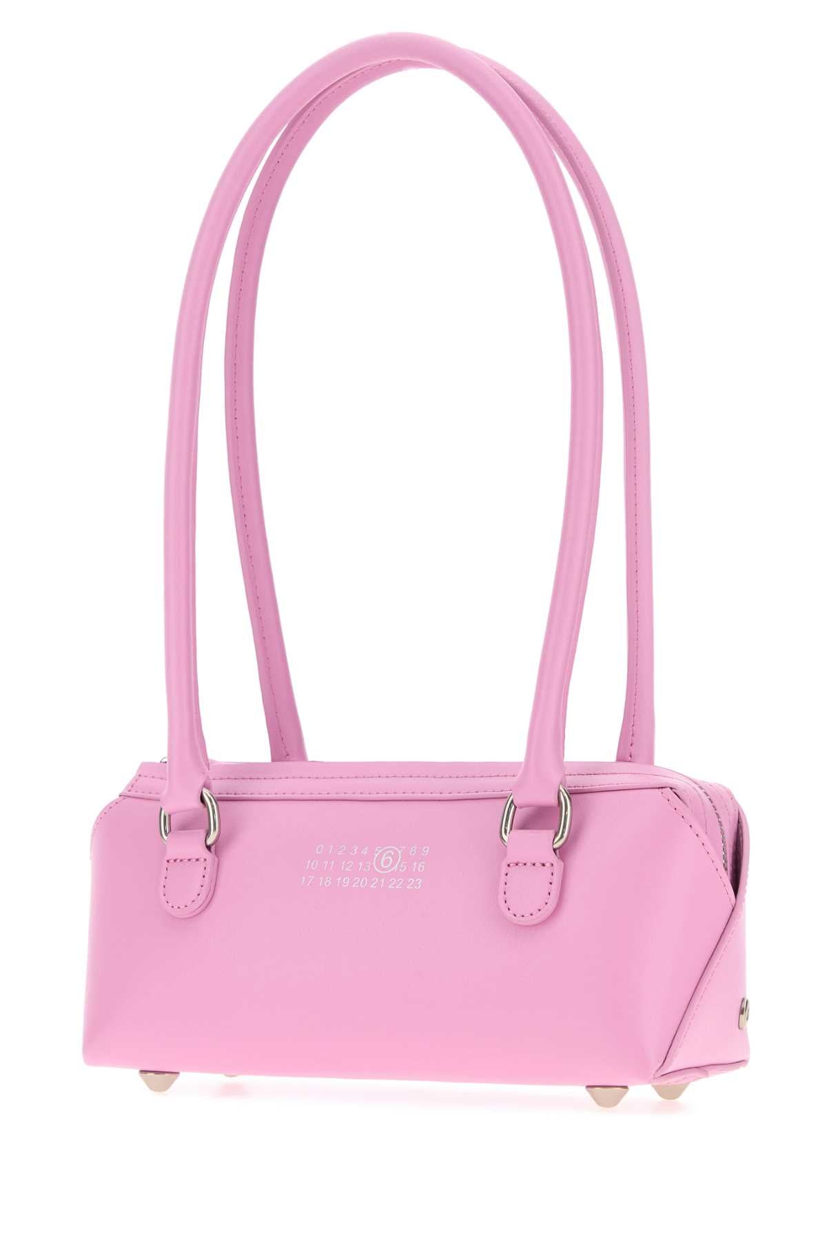 Pink Leather Bauletto Shoulder Bag Pastellavender Borse A Tracolla