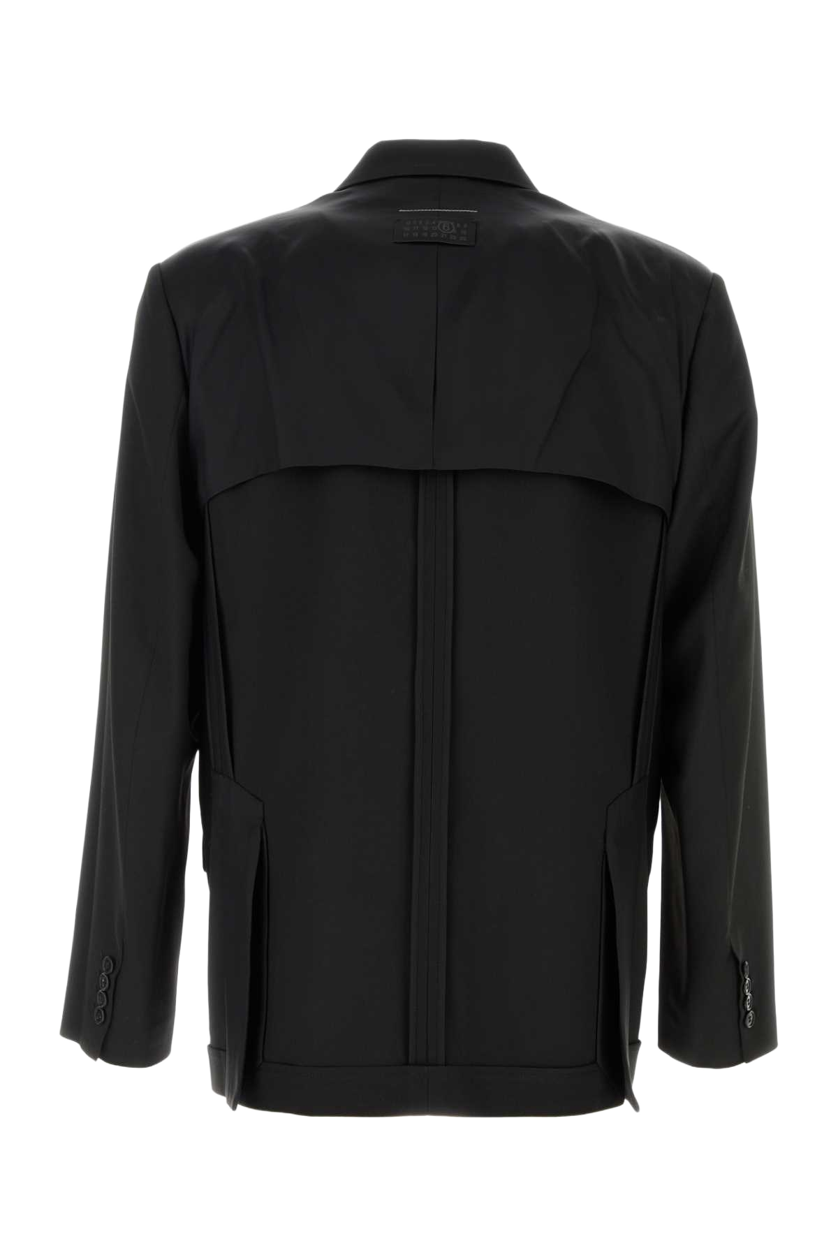 Black Jersey Blazer Giacche E Gilet