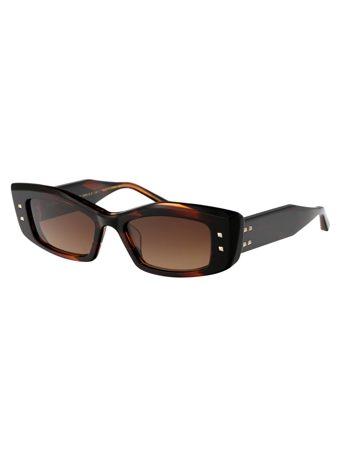 V - Quattro 109c Brn Gld Acetate Sunglasses
