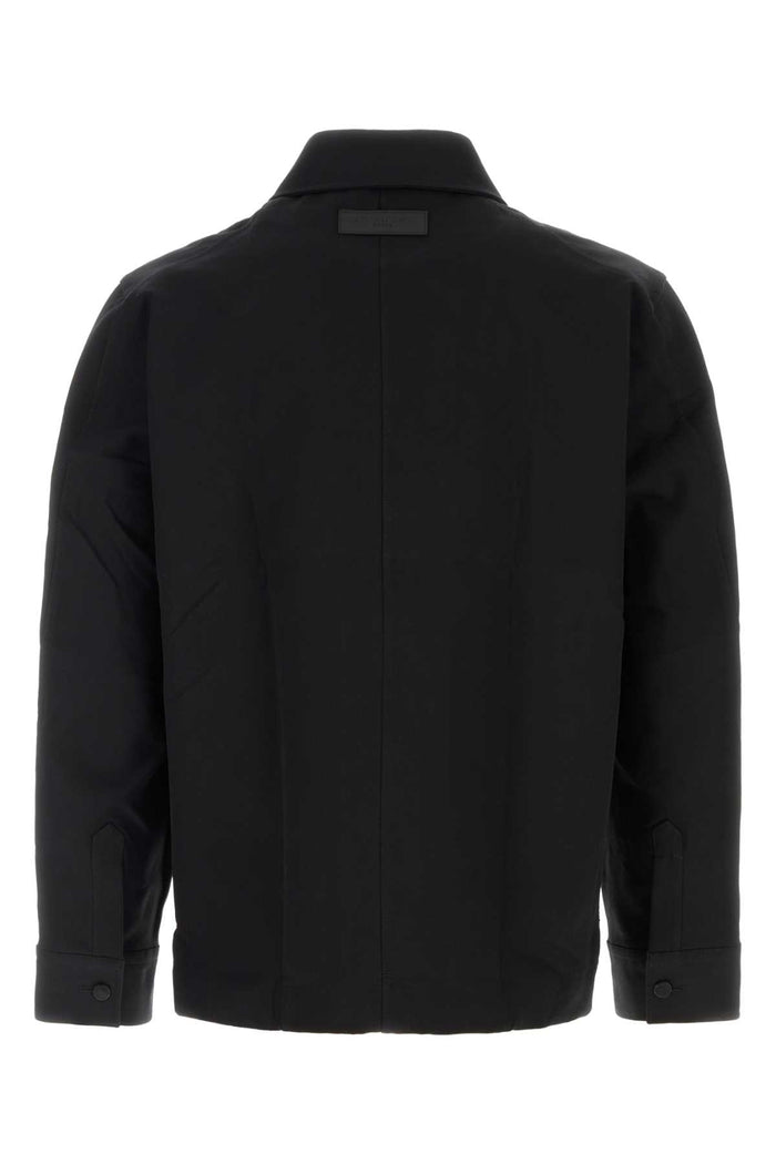 Black Cotton Couture Seam Shirt Exterior: Camicie