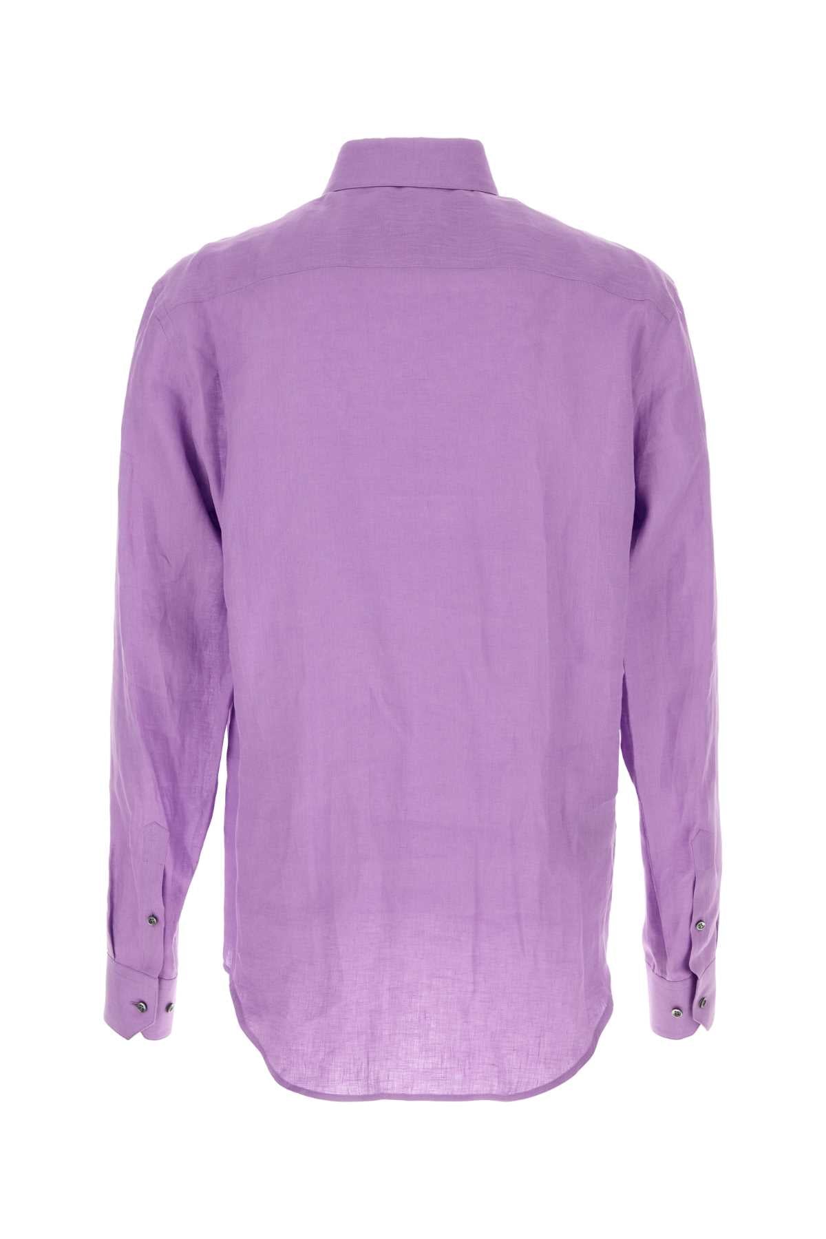 Lilac Linen Shirt Lavanda Exterior: Camicie