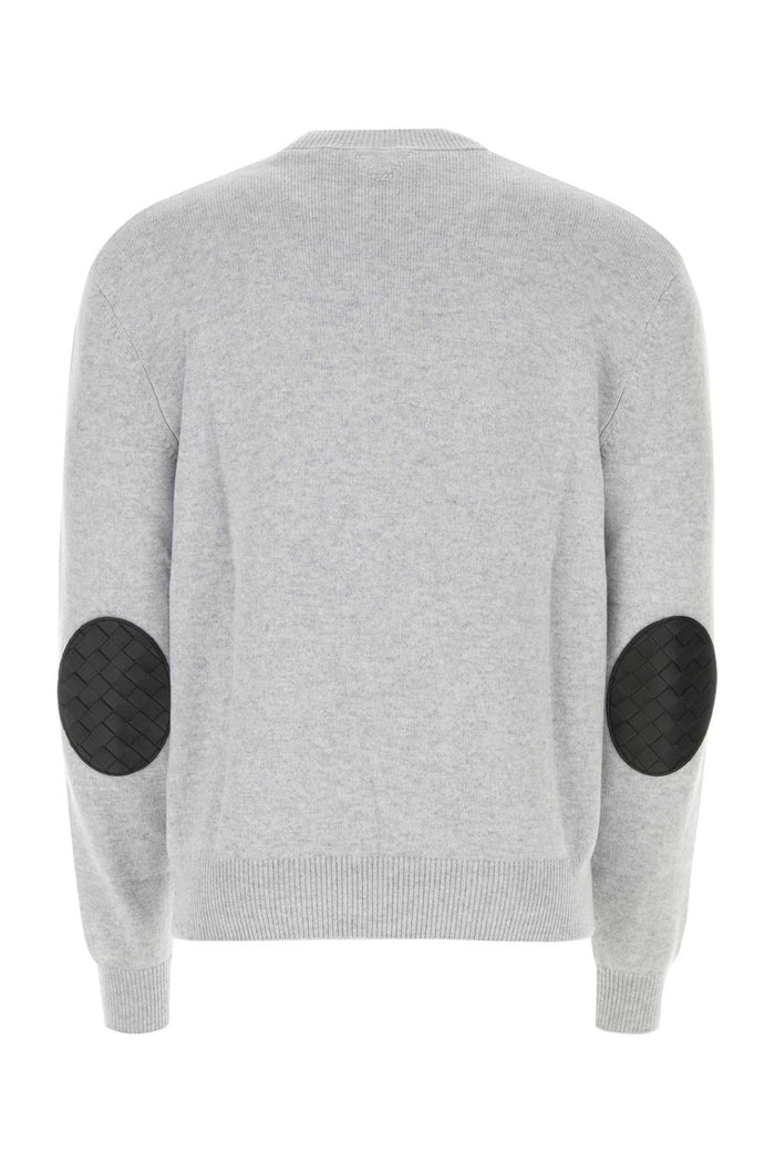 Melange Grey Stretch Cashmere Blend Sweater Maglieria
