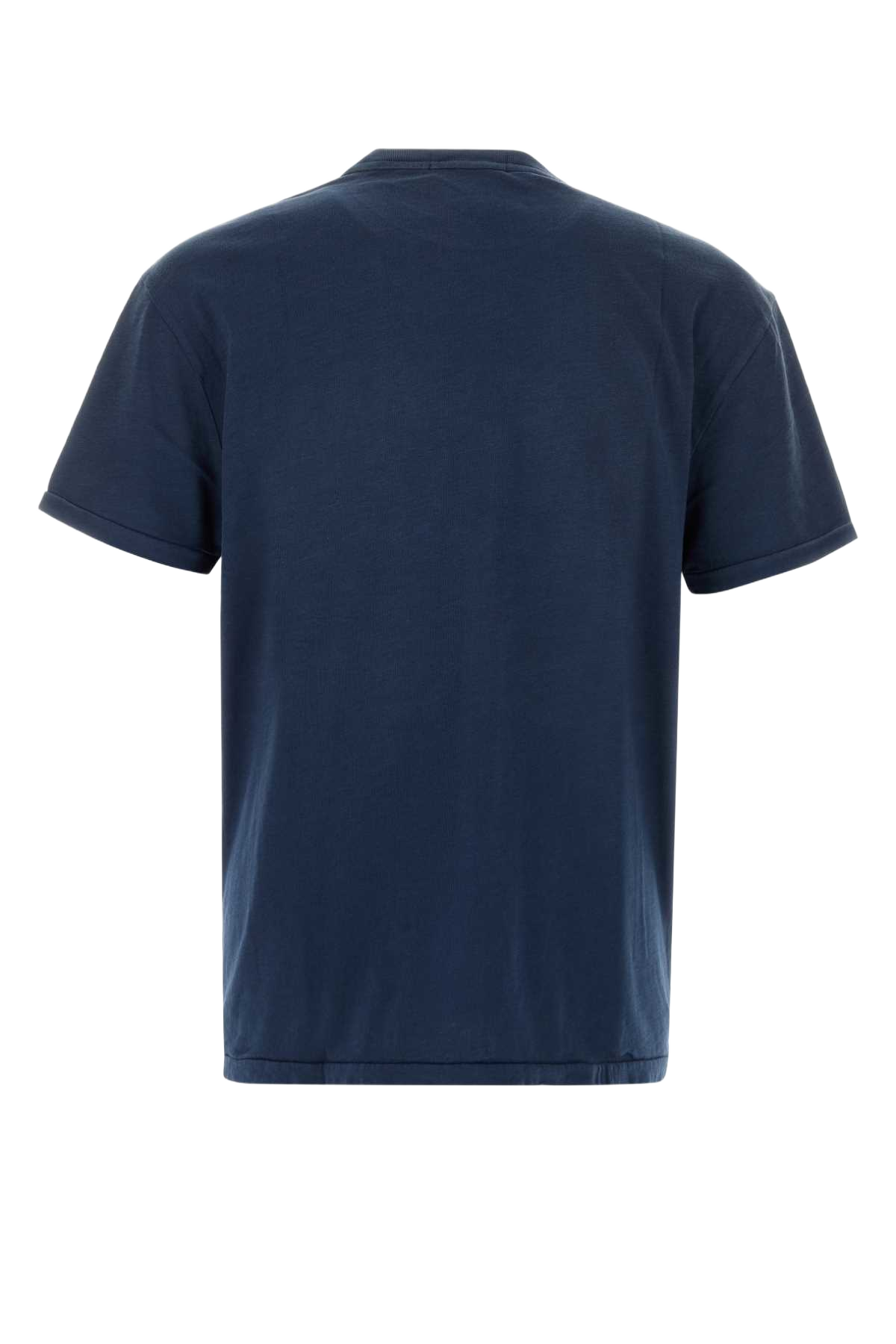 Navy Blue Cotton T-Shirt Darkcobaltwhite Exterior