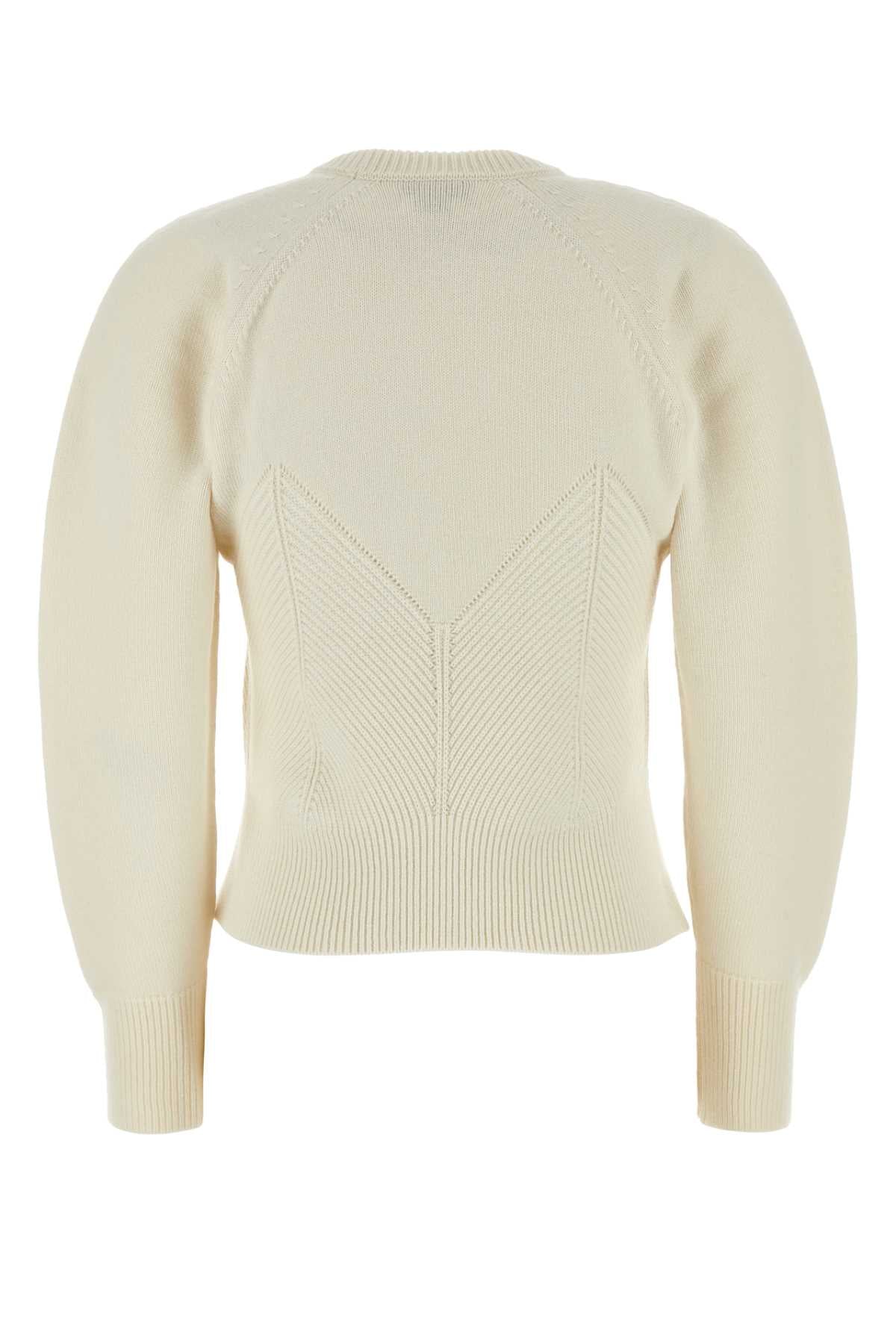 Ivory Wool Blend Sweater Exterior: Cashmere Maglieria