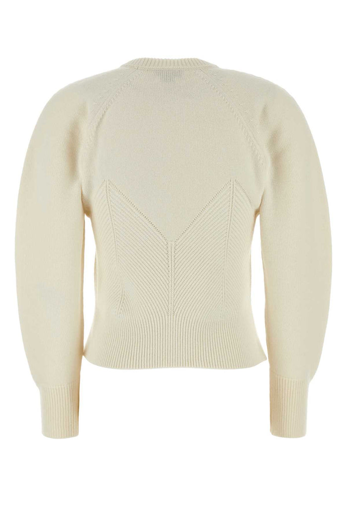 Ivory Wool Blend Sweater Exterior: Cashmere Maglieria