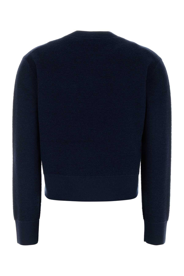 Navy Blue Wool Blend Sweater Exterior: Polyester Maglieria