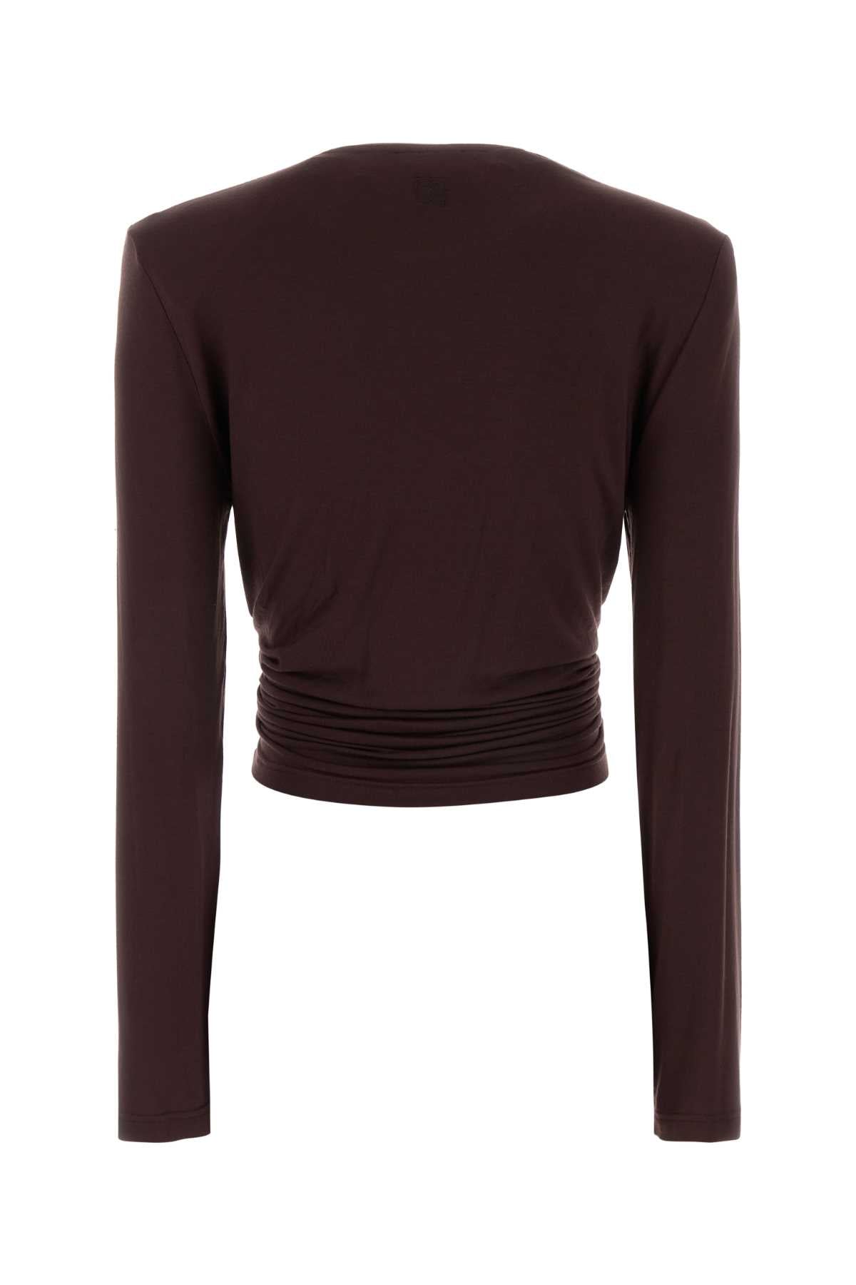 Brown Exterior: Cotton Elastane Maglie
