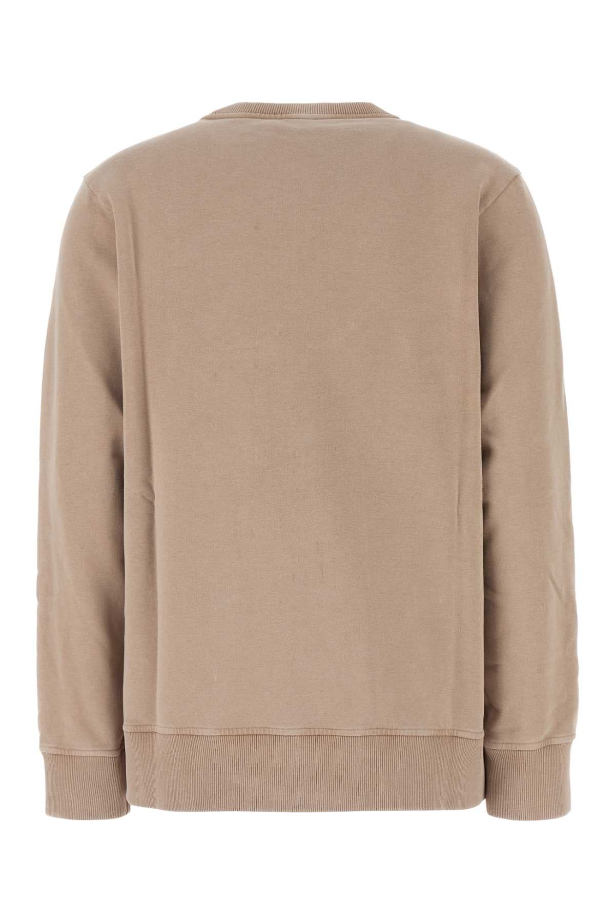 Cappuccino Cotton Oversize Sweatshirt Sabbia Exterior: Felpe