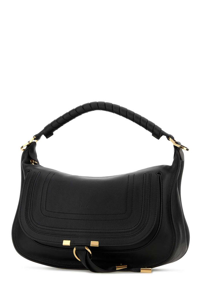 Black Leather Small Marcie Shoulder Bag Borse A Mano