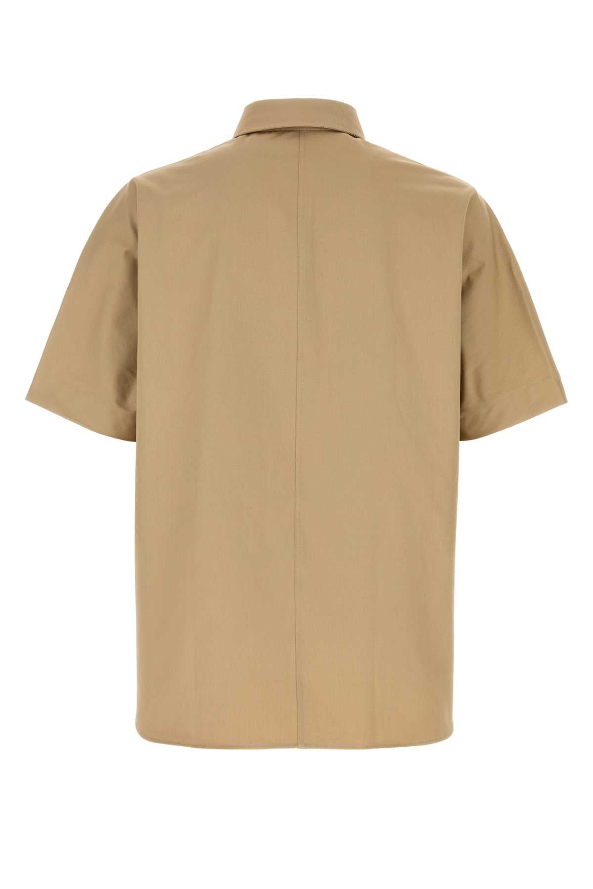 Beige Cotton Shirt Exterior: Camicie