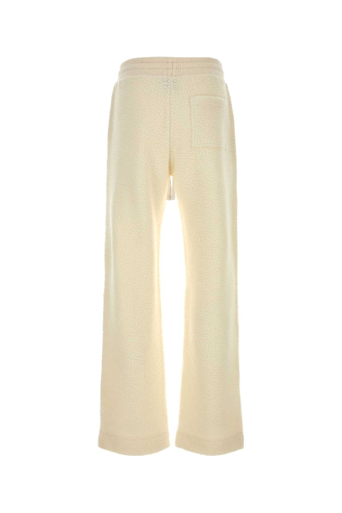 Ivory Teddy Joggers Offwhite Pantaloni