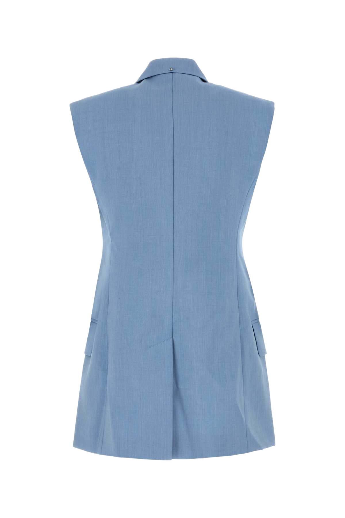 Light Blue Wool Blend Ilex Vest Cielo Giacche E Gilet