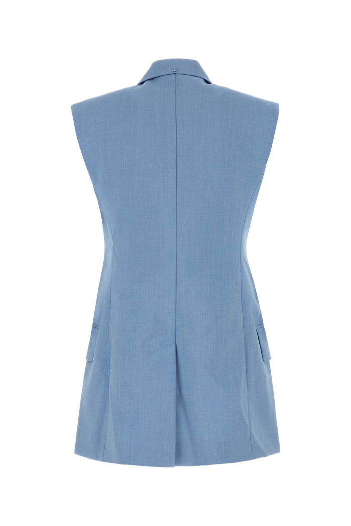Light Blue Wool Blend Ilex Vest Cielo Giacche E Gilet