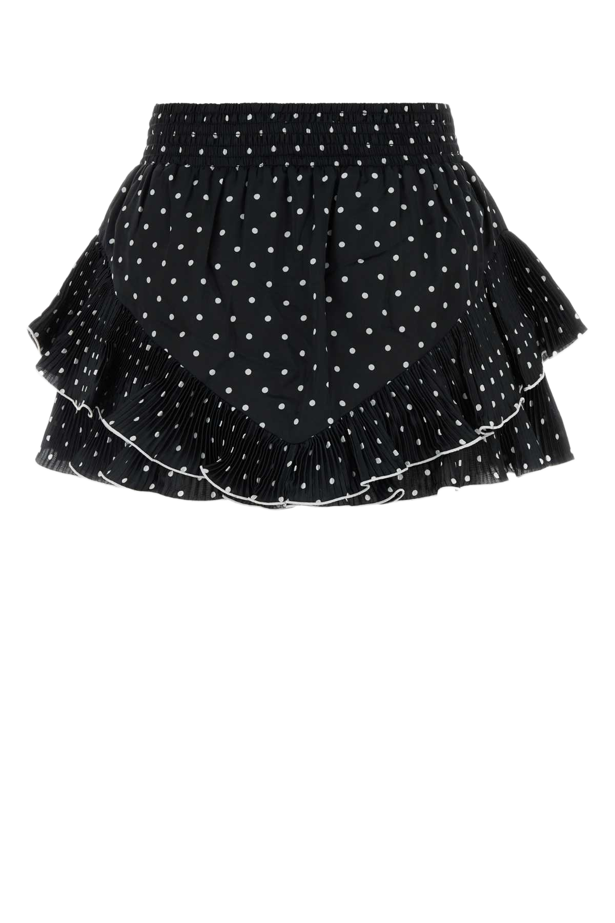 Printed Twill Mini Skirt Black Gonne