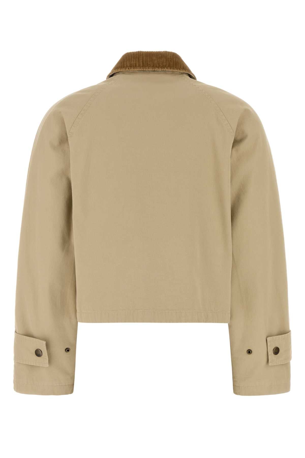 Beige Cotton Jacket Giubbini