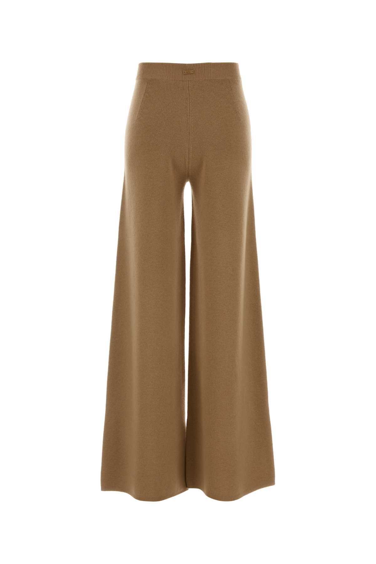 Camel Wool Blend Judy Pant Cammello Exterior: Cashmere Pantaloni
