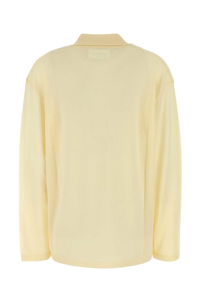 Pastel Yellow Wool Aurelio Polo Shirt Sun Exterior: Virgin
