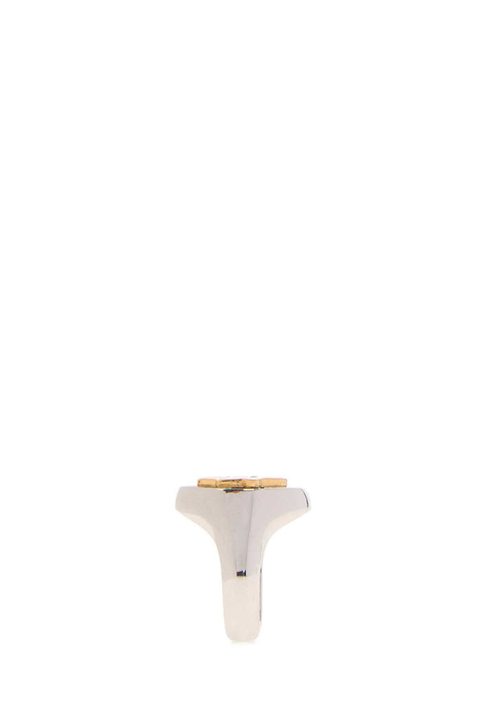 Silver Metal Camino Ring Platinumgoldhowlitesynthetic Anelli