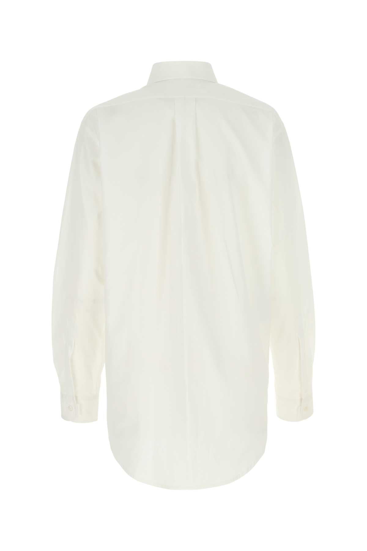 White Poplin Shirt 100 Exterior: Cotton Camicie