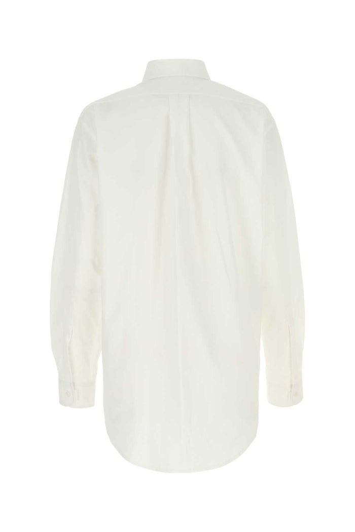 White Poplin Shirt 100 Exterior: Cotton Camicie