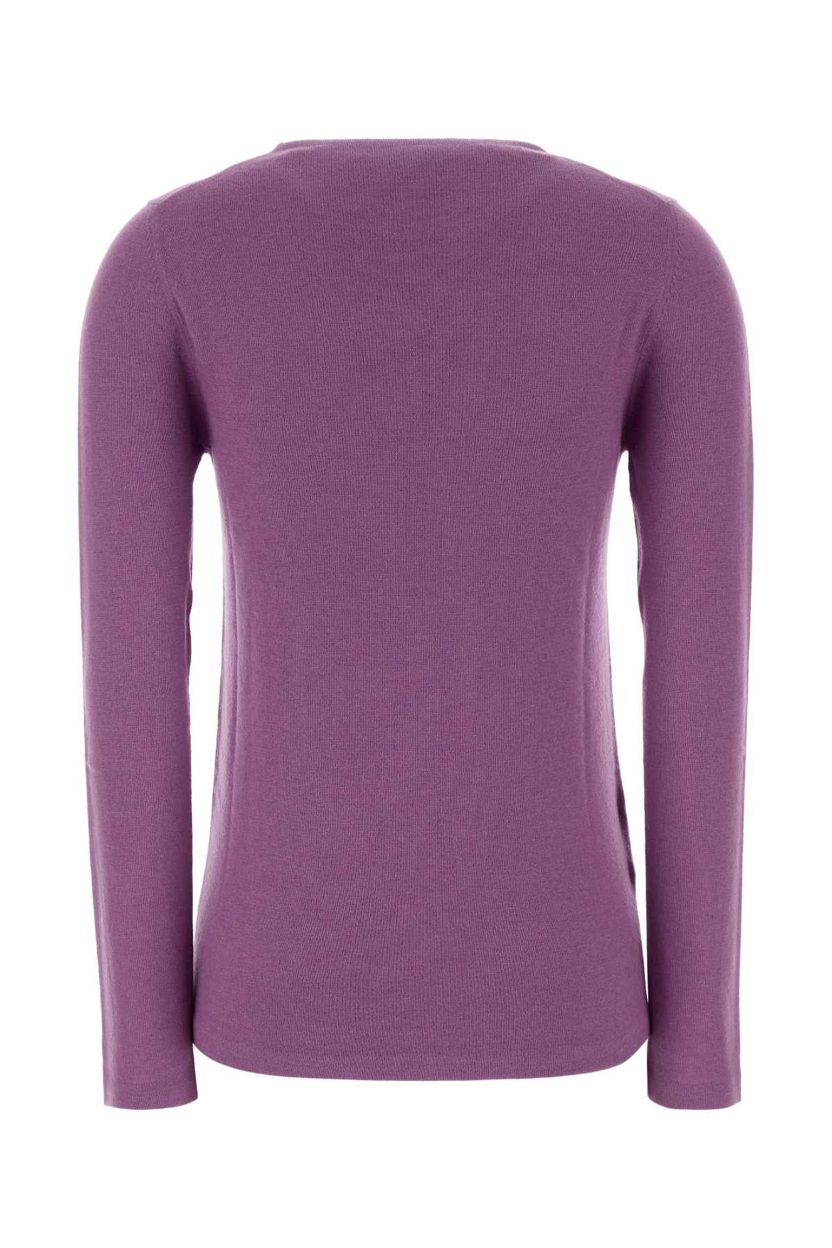 Purple Wool Blend Sweater Glicine Sews Maglieria