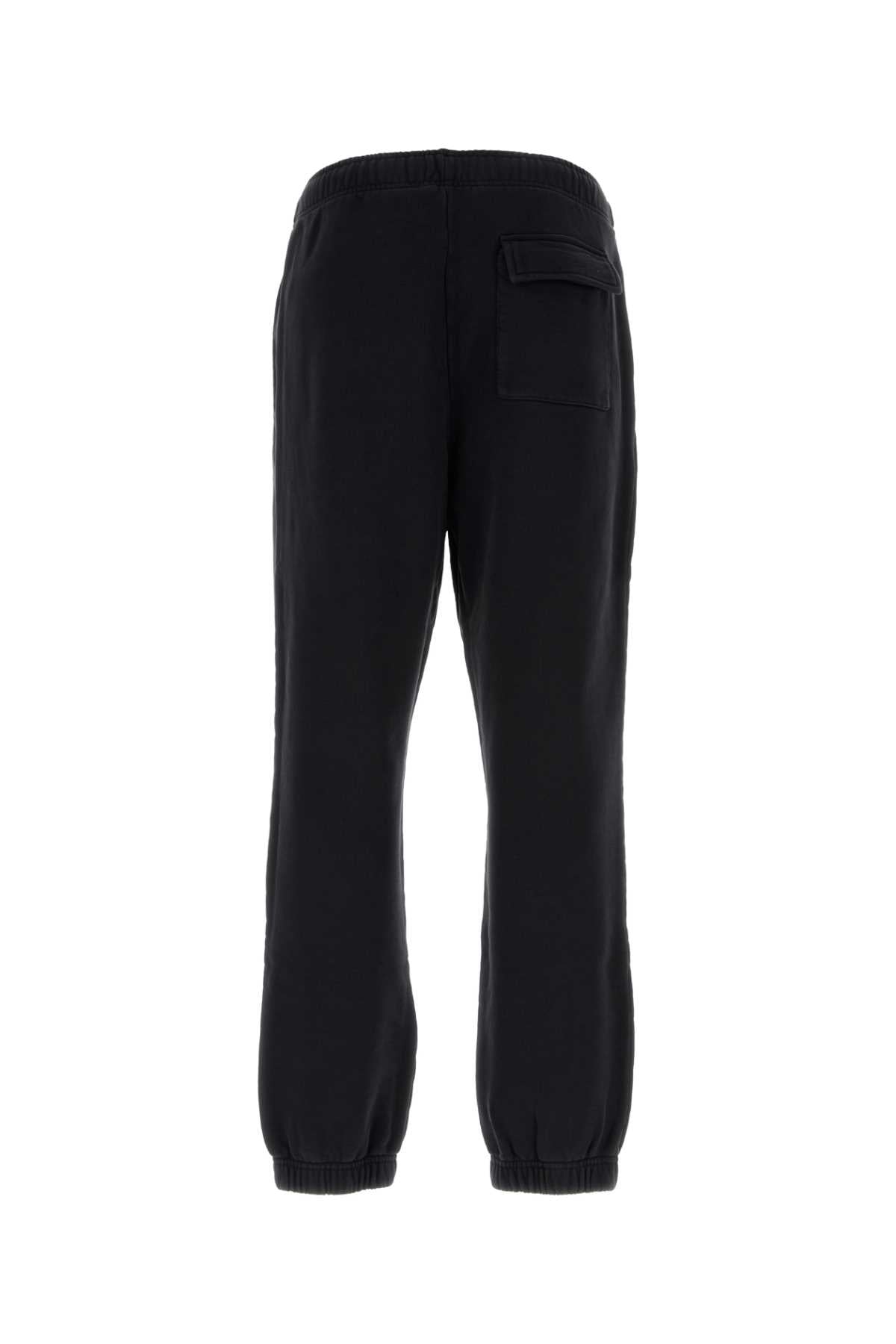 Black Cotton Joggers Tapshoet Exterior: Organic Pantaloni