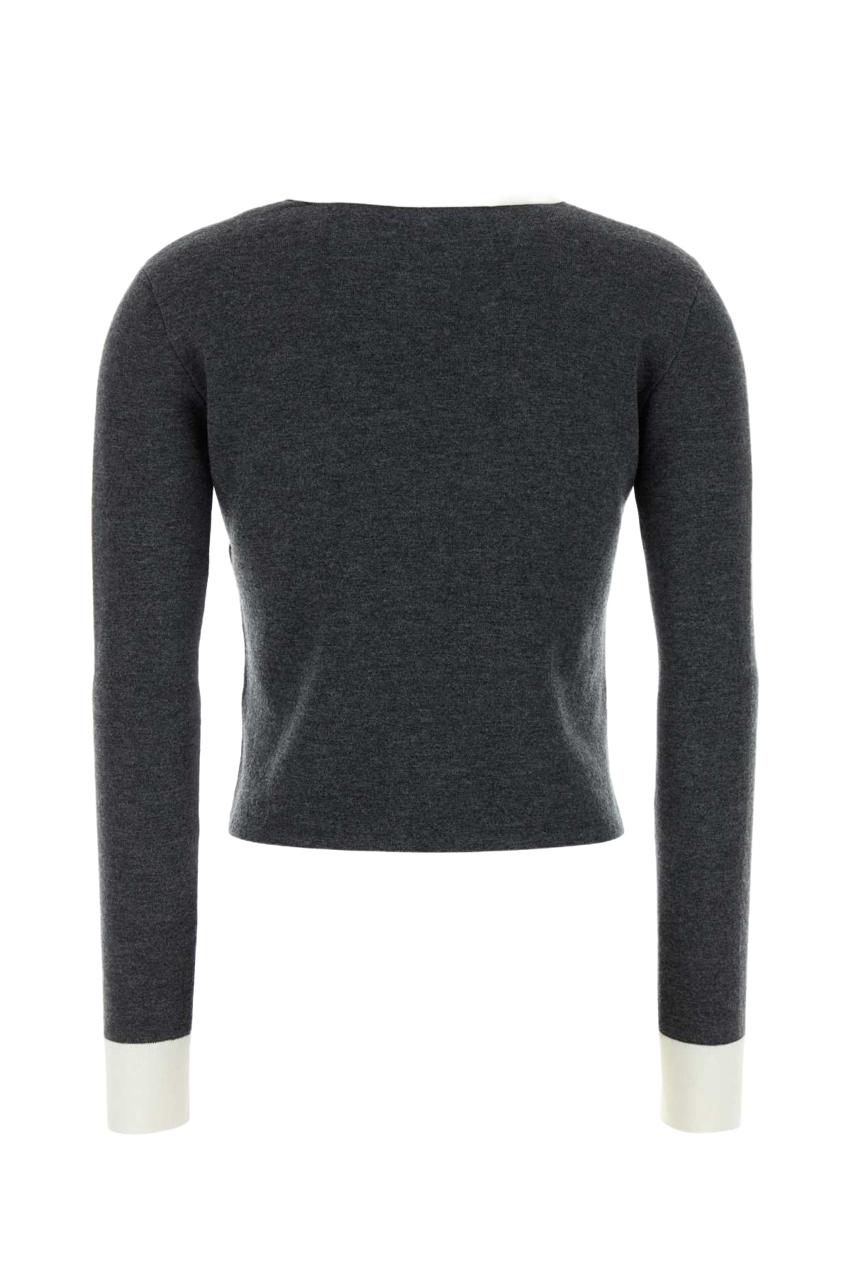 Dark Grey Stretch Wool Blend Cardigan Main:wo Pa Wp Ea Maglie