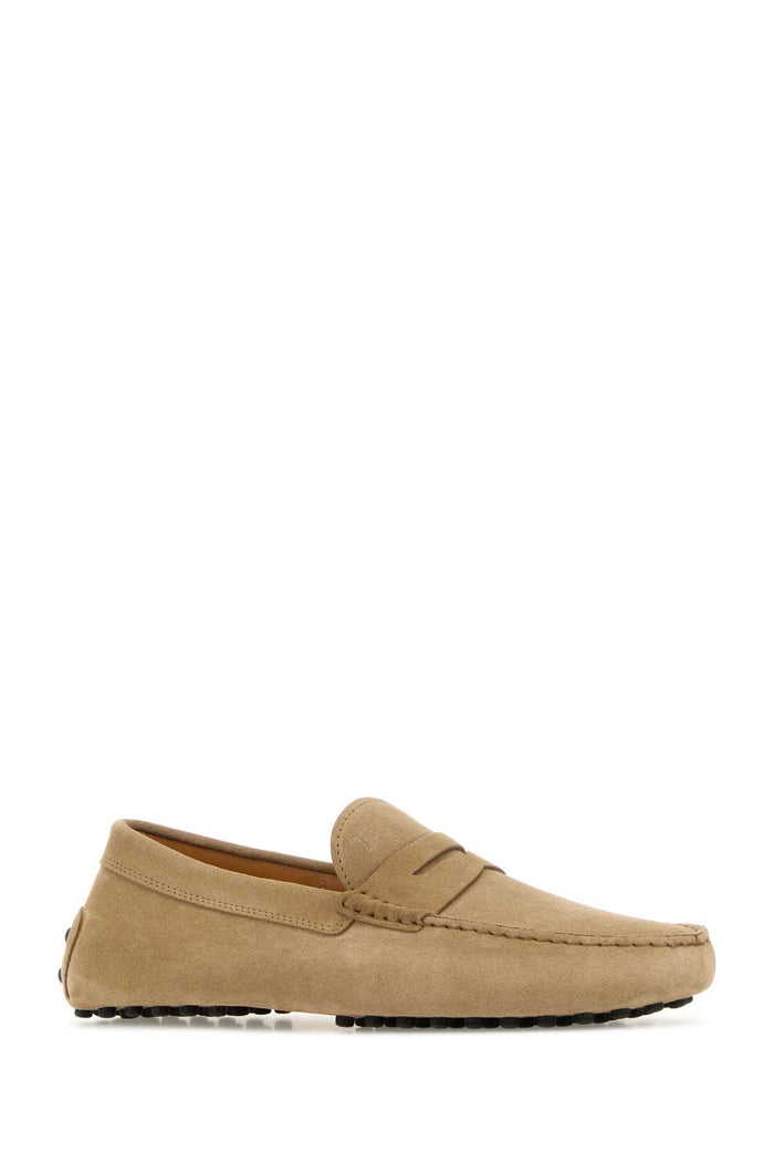 Beige Suede Loafers Biscotto Mocassini