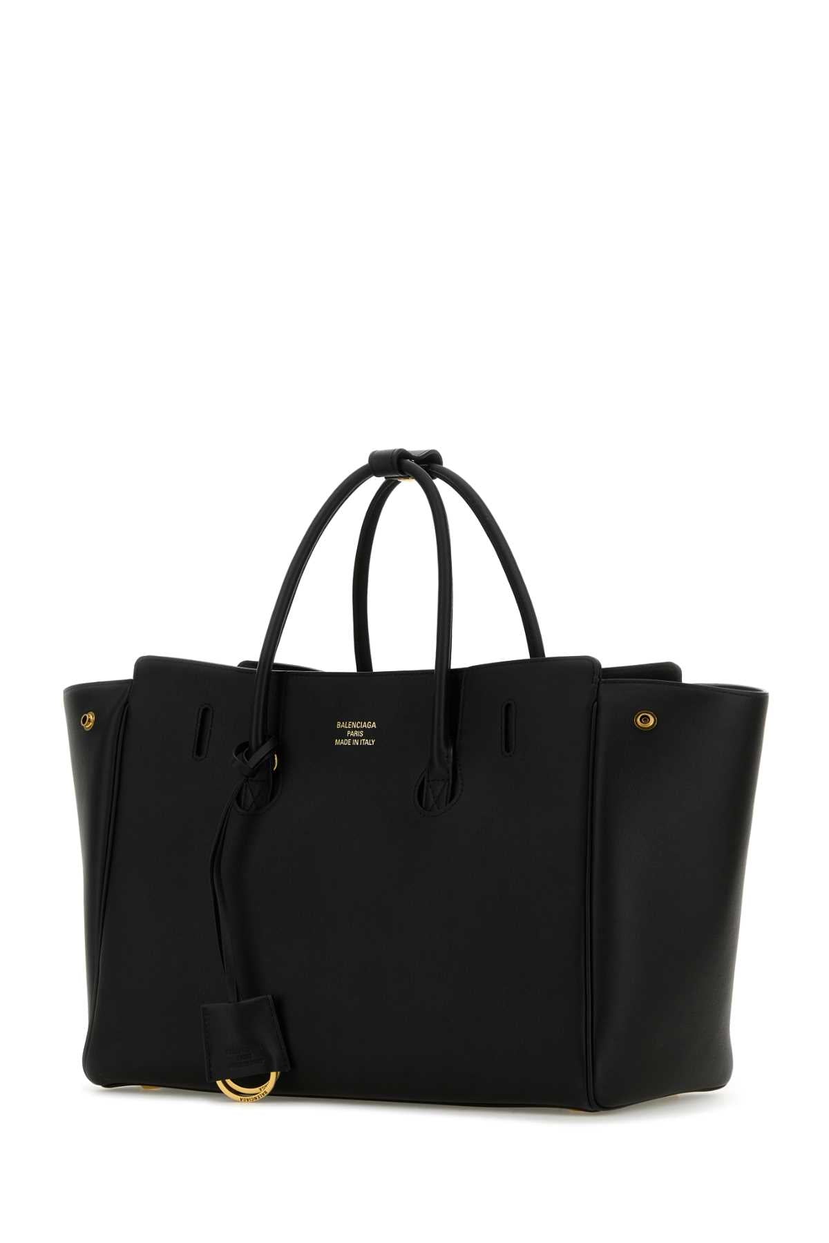 Black Leather Small Carry All Hempton Handbag Borse A Mano
