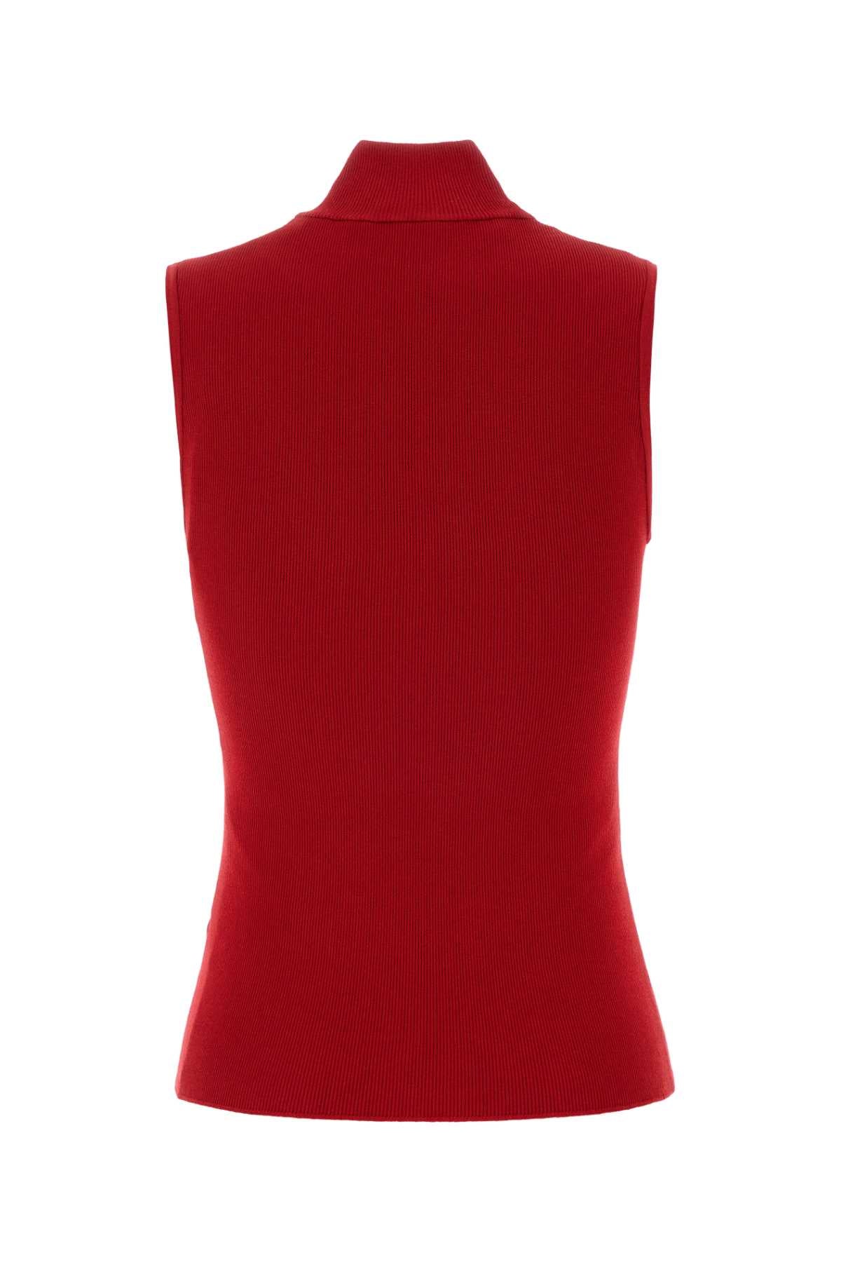 Red Knit Top Maglie